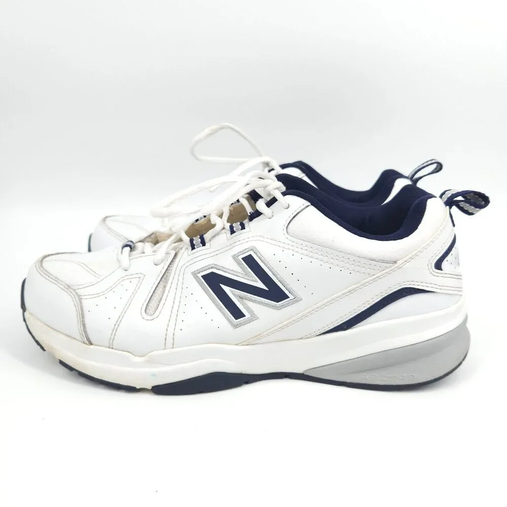 New Balance 608 V5 Shoes Mens Size 10.5 White Blue Athletic Training MX608WN5